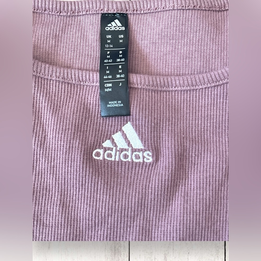 Adidas Originals Women’s Adicolor Ribbed Cropped Tank Top Bundle of 2 Sz Medium - Picture 3 of 7